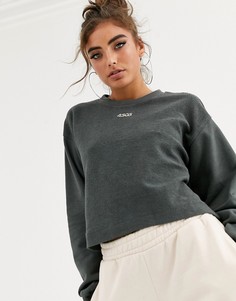 Укороченный свитшот с логотипом ASOS 4505-Серый