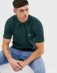 Зеленое поло из пике с логотипом Original Penguin-Зеленый