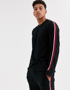 Черный свитшот в стиле casual с полосками Polo Ralph Lauren