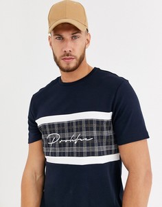 Темно-синяя футболка с принтом River Island - prolific-Темно-синий