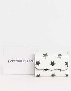 Кошелек со звездами Calvin Klein Jeans-Белый