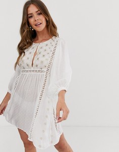 Платье-туника Free People Charlotte-Кремовый