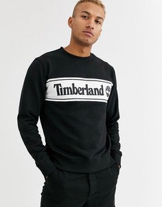 Черный свитшот с принтом логотипа Timberland