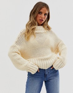 Вязаный джемпер Free People - my only sunshine-Кремовый