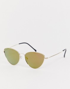 Солнцезащитные очки \кошачий глаз\" с зеркальными стеклами AJ Morgan-Золотой