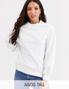 Белый минималистский свитшот с широкими рукавами ASOS DESIGN Tall