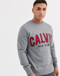 Джемпер с рисунком Calvin Klein Jeans-Серый