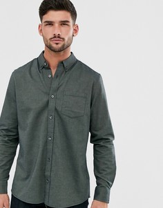 Темно-зеленая оксфордская рубашка Burton Menswear-Зеленый