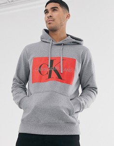 Худи с логотипом Calvin Klein Jeans-Серый