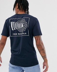 Футболка с принтом Volcom Free BSC Back-Темно-синий