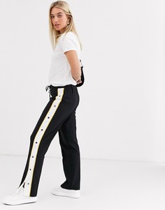 Джоггеры с кнопками по бокам Vero Moda-Черный