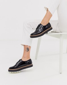 Туфли на шнуровке и массивной плоской подошве Aldo-Черный