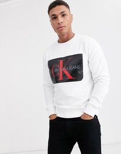 Свитшот с логотипом-монограммой Calvin Klein Jeans-Белый