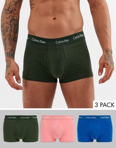 Набор из 3 хлопковых боксеров-брифов с заниженной талией Calvin Klein-Мульти
