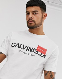 Белая футболка с логотипом Calvin Klein-Белый