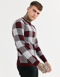 Красный джемпер в клетку ASOS DESIGN