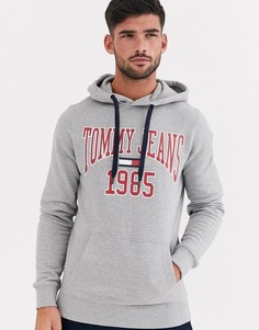 Худи с принтом Tommy Jeans Essential-Серый