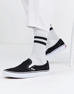 Черно-белые кеды-слипоны Vans Classic-Черный