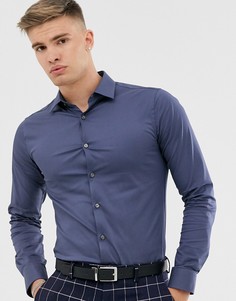 Облегающая рубашка из ткани с добавлением хлопка Tiger of Sweden - Filbrodie-Фиолетовый