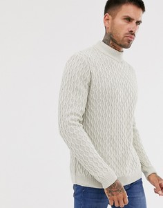 Белый джемпер с фактурным узором ASOS DESIGN