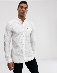 Рубашка из ткани добби с длинными рукавами Tommy Jeans-Белый