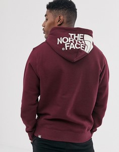 Бордовое худи The North Face-Красный