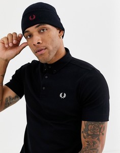 Темно-синяя двусторонняя шапка-бини из 100% мериносовой шерсти Fred Perry-Темно-синий