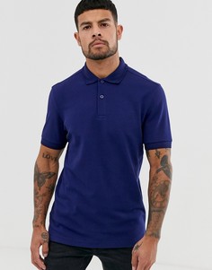 Темно-синее поло с отделкой на воротнике Fred Perry-Темно-синий