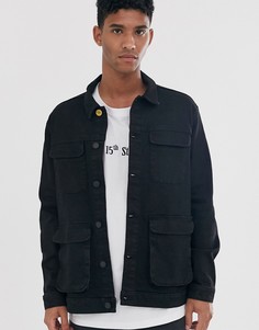 Черная джинсовая куртка Brooklyn Supply Co-Черный