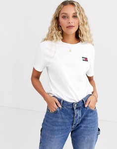 Футболка бойфренда из переработанного материала Tommy Jeans-Белый
