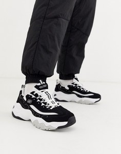 Черно-белые кроссовки на массивной подошве Skechers Dlites 3.0-Черный