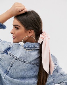 Атласная розовая повязка на волосы ASOS DESIGN-Розовый