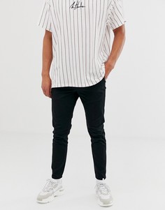 Черные укороченные брюки чинос скинни New Look-Черный