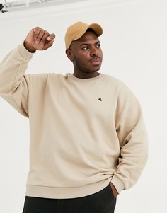 Бежевый oversize-свитшот ASOS DESIGN Plus