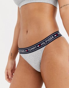 Серые трусы с логотипом Tommy Hilfiger-Серый