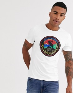 Белая футболка с логотипом Polo Ralph Lauren-Белый