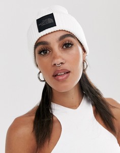 Белая шапка-бикини с отворотом и логотипом \TNF\" The North Face-Белый