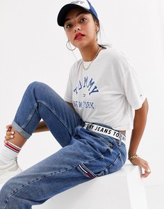 Футболка с логотипом Tommy Jeans-Белый