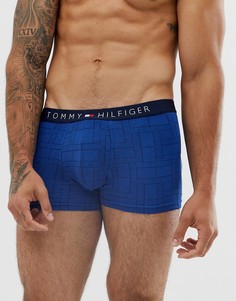 Боксеры-брифы в клетку с логотипом Tommy Hilfiger-Синий