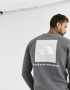Серый свитшот с рукавами реглан The North Face Red Box