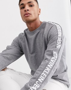 Джемпер с полосами по бокам Calvin Klein-Серый