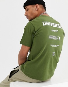 Футболка цвета хаки с логотипом AAPE By A Bathing Ape Tech Army 3M-Зеленый
