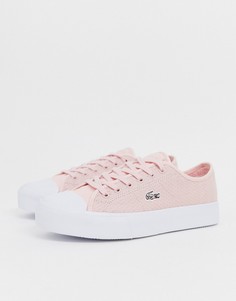 Розовые кроссовки на платформе со шнуровкой Lacoste-Розовый