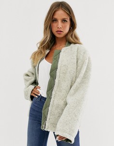 Куртка из искусственной овчины Free People rivington-Белый