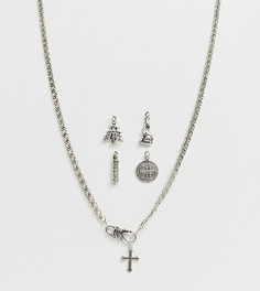 Серебристый комплект с цепочкой Reclaimed Vintage эксклюзивно для ASOS-Серебряный