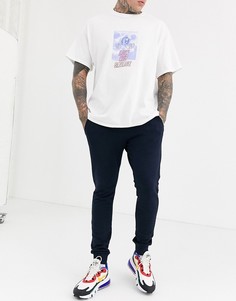 Темно-синие джоггеры скинни ASOS DESIGN-Темно-синий