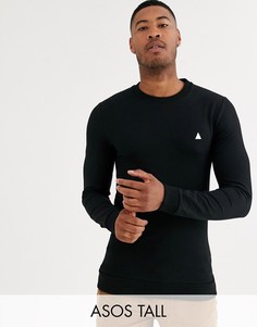 Черный обтягивающий свитшот с треугольником ASOS DESIGN Tall