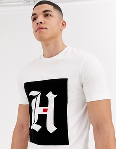 Белая футболка с логотипом на груди Tommy Hilfiger x Lewis Hamilton Capsule-Белый