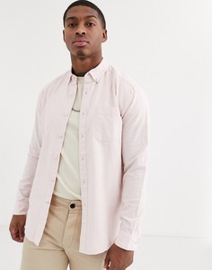 Розовая оксфордская рубашка с длинными рукавами Topman-Розовый