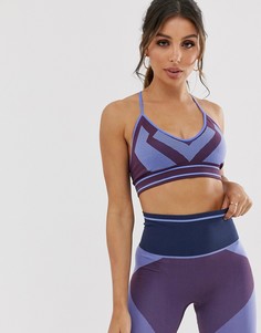 Бесшовный бюстгальтер колор блок HIIT-Мульти